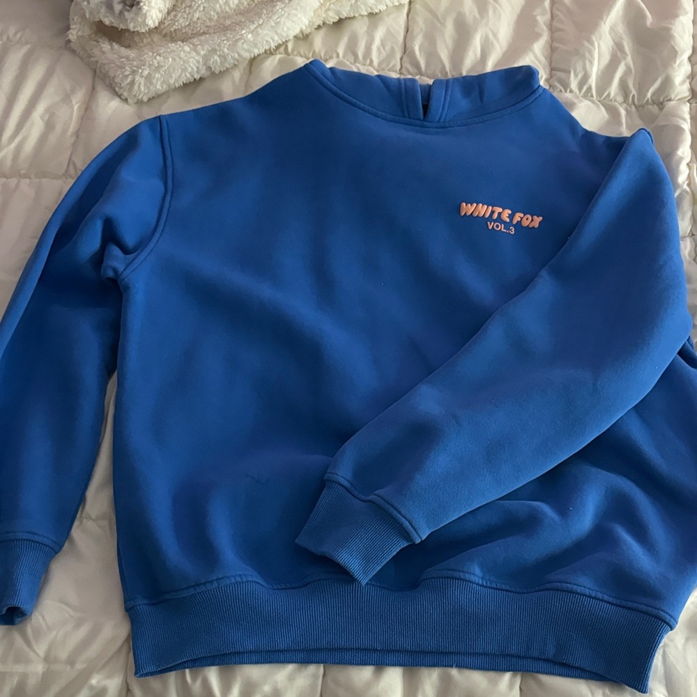 White Fox Boutique Royal Blue Crew Neck Sweater